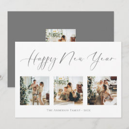 Cartão De Festividades Colagem de Fotografias Múltiplas da Cinza de Scrip