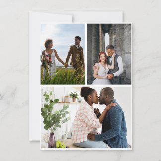 Cartão De Festividades Colagem de Fotografias Simples 3