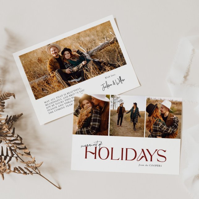 Cartão De Festividades Colagem de Fotos 3 Moderna de Feriados (Criador carregado)