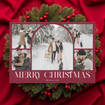 Colagem de Fotos Arco Natal Feliz Vintage