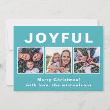 Colagem de Fotos Azuis Vibrantes de Natal Moderno