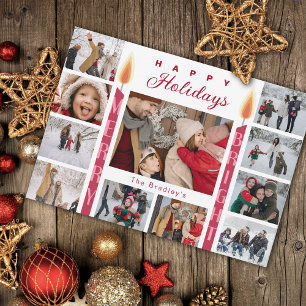 Cartão De Festividades Colagem de Fotos Brilhante de feliz