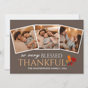 Cartão De Festividades Colagem de fotos da família de ação de graças Mode