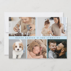 Cartão De Festividades Colagem de Fotos da Família de Felzs pascoa Modern
