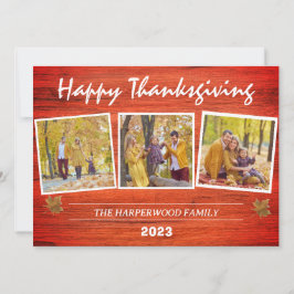 Cartão De Festividades Colagem de fotos da família rustic Modern de Ação 