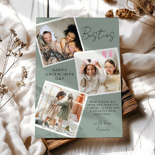 Cartão De Festividades Colagem de Fotos das Melhores Amigas Dia das Gal