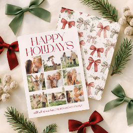 Cartão De Festividades Colagem de Fotos de Arco de Feliz Férias