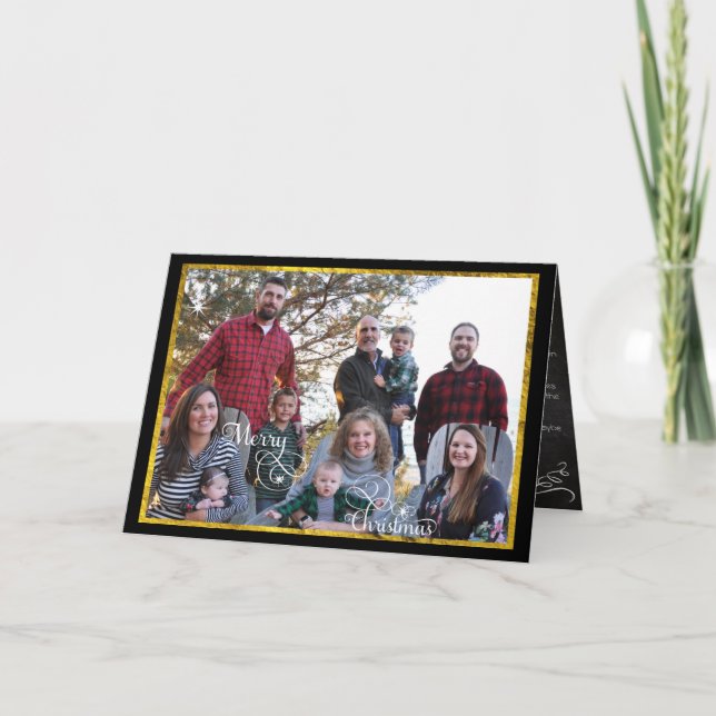 Cartão De Festividades Colagem de Fotos de Família (Frente)