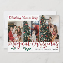 Colagem de Fotos de Família de Natal Simples e Mod