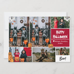Cartão De Festividades Colagem de fotos de família Feliz Halloween Modern