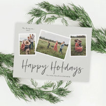 Colagem de Fotos de Férias Felizes com Letra Simpl