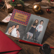 Colagem de Fotos de Natal com Xadrez de Búfalo em 