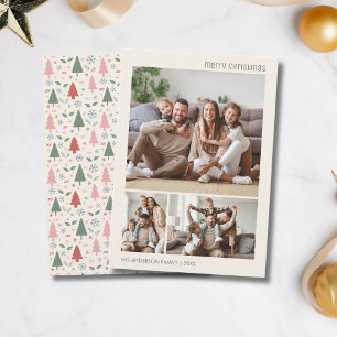 Cartão De Festividades Colagem de Fotos de Natal Família 3