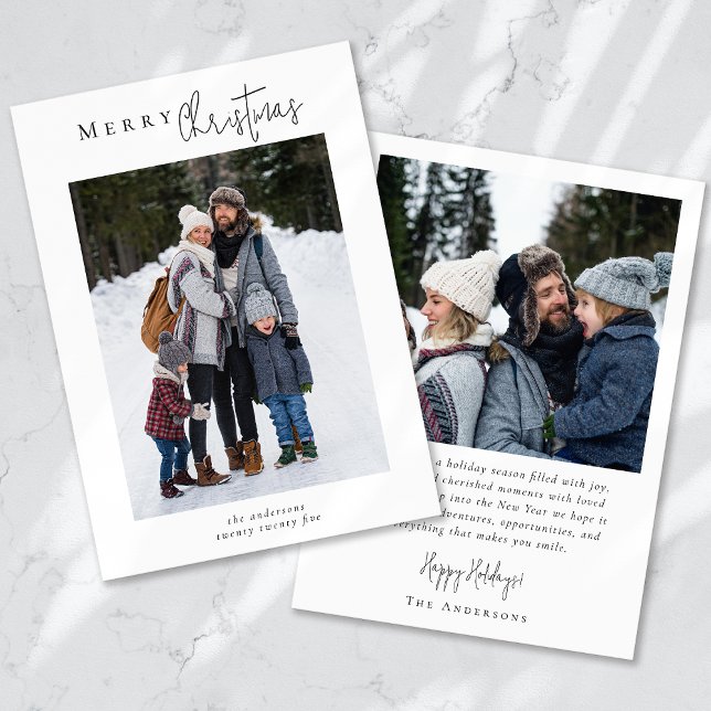 Cartão De Festividades Colagem de Fotos de Natal Feliz (Criador carregado)