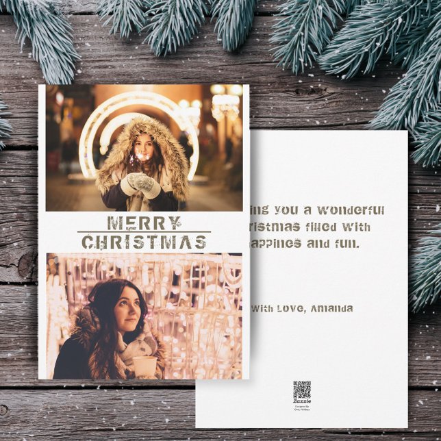 Cartão De Festividades Colagem de Fotos de Natal Moderno (Criador carregado)
