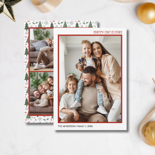 Cartão De Festividades Colagem de Fotos de Natal para Família