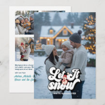 Colagem de Fotos de Natal Retroativa "Let It Snow"