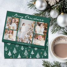 Colagem de Fotos de Natal Verde Esmeralda Alegre