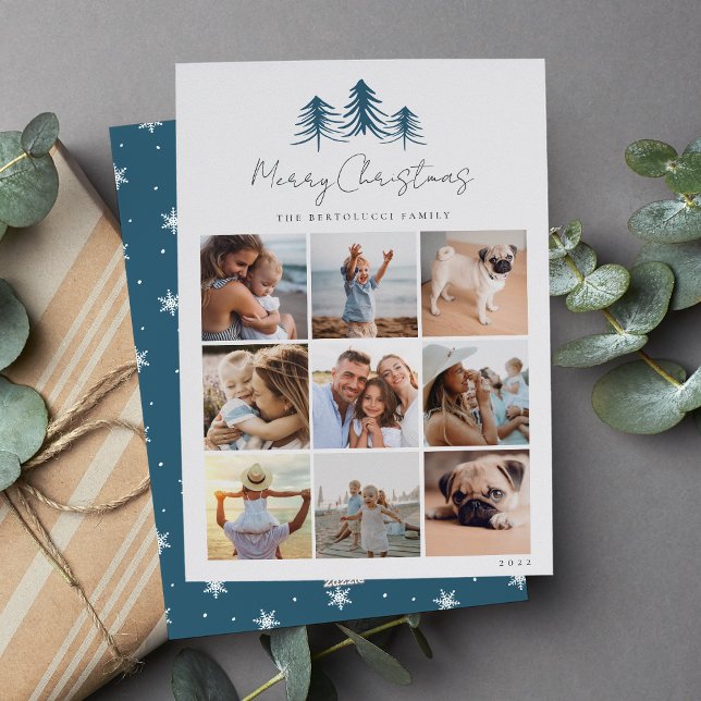 Cartão De Festividades Colagem de Fotos de Pines Desenhados (Criador carregado)