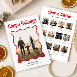 Cartão De Festividades Colagem de Fotos do Animal de Estimação da Família