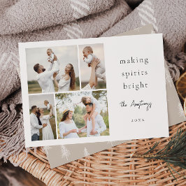 Cartão De Festividades Colagem de Fotos do Brilho 4 das Espíritos do faze