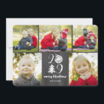 Cartão De Festividades Colagem de Fotos do Chalkboard Doodle Natal de 201<br><div class="desc">Receba "ohs and aahs" da família e amigos nesta época de Natal quando você enviar esta design de cartão de Natal única mostrando 5 fotos e apresentando um fundo de quadro com tipografia e ícones de rabisco que formam o texto "2019"! Entre em contato conosco se quiser que este design...</div>
