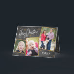 Cartão De Festividades Colagem de Fotos do Quadro de Chalkboard Falha Dou<br><div class="desc">Envie desejos para um Feliz Natal com este cartão de feriado moderno,  com uma colagem fotográfica em um fundo no estilo do quadro.</div>