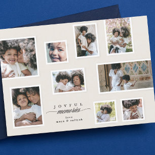 Cartão De Festividades Colagem de Fotos Elegante Molduras Modernas Alegre