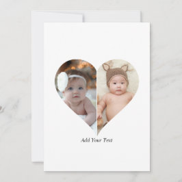 Cartão De Festividades Colagem de Fotos em Forma de Coração 2