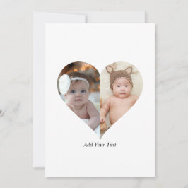 Cartão De Festividades Colagem de Fotos em Formato Coração 2