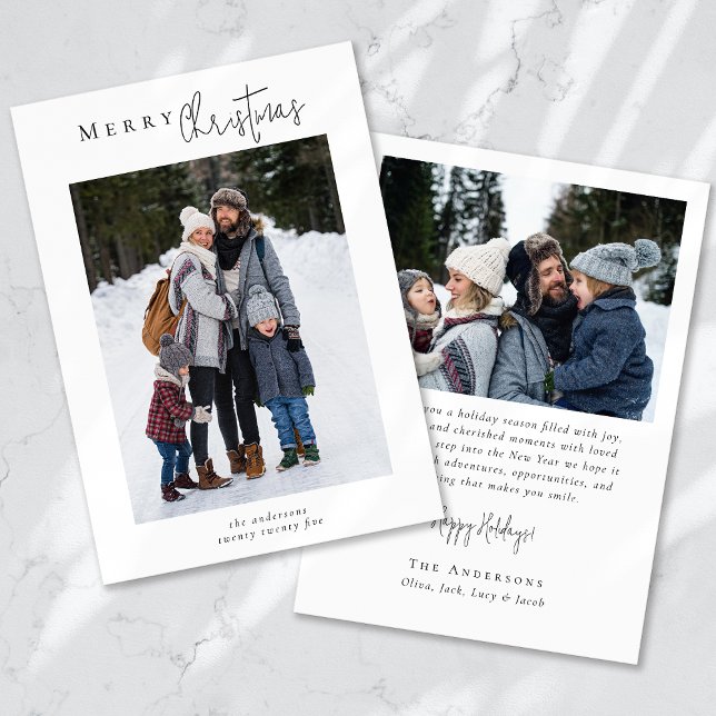 Cartão De Festividades Colagem de Fotos Feliz de Natal (Criador carregado)