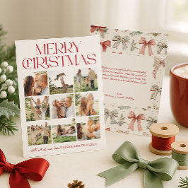 Cartão De Festividades Colagem de Fotos Feliz Natal
