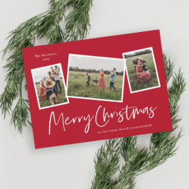 Cartão De Festividades Colagem de Fotos Moderna 3 Feliz Natal