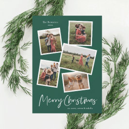 Cartão De Festividades Colagem de Fotos Moderna Feliz Natal