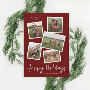 Cartão De Festividades Colagem de Fotos Moderna Feliz Natal