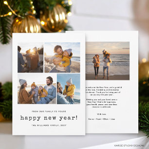 Cartão De Festividades Colagem de fotos Modernos Feliz Ano Novo 4