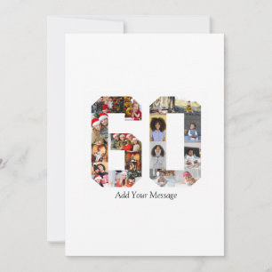 Cartão De Festividades Colagem de Fotos Número 60