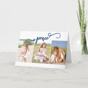 Cartão De Festividades Colagem de Fotos Peace Three