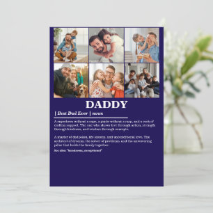 Cartão De Festividades Colagem de Fotos Personalizada Definição de Papai