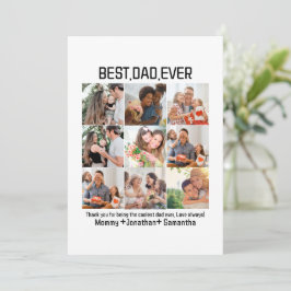 Cartão De Festividades Colagem de Fotos Personalizada Melhor Pai do Mundo