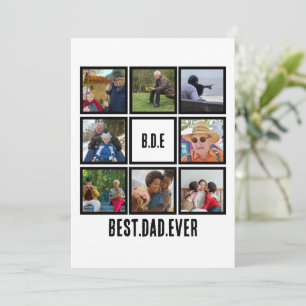 Cartão De Festividades Colagem de Fotos Personalizada Moderna BDE Melhor