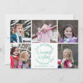 Cartão De Festividades Colagem de Fotos Wreath mais quente