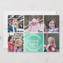 Cartão De Festividades Colagem de Fotos Wreath mais quente