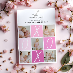 Cartão De Festividades Colagem de Fotos XOXO de São Valentão 