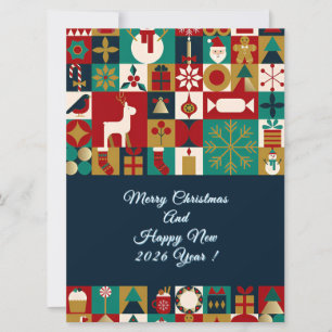 Cartão De Festividades Colagem de Natal 🎄✨ Alegria de Fim de Ano Vintage