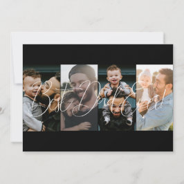 Cartão De Festividades Colagem de Quatro Fotos Moderna para o Dia dos Pai