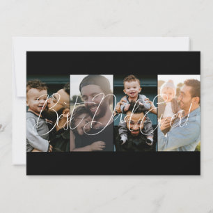 Cartão De Festividades Colagem de Quatro Fotos Moderna para o Dia dos Pai