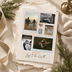 Cartão De Festividades Colagem de Viagem de Família Foto Alegria para o M