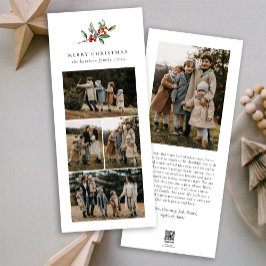 Cartão De Festividades Colagem Floral de Fotos Simples de Cores de Água d