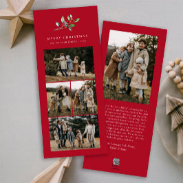 Cartão De Festividades Colagem Floral de Fotos Simples de Cores de Água d